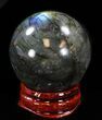 Flashy Labradorite Sphere - Great Color Play #37666-1